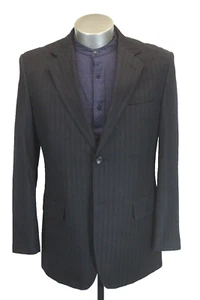 charcoal lavender stripe Zilli France blazer jacket sport suit coat 52 42 R - Picture 1 of 10