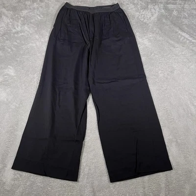 Balenciaga 裤男式 46 小号黑色液体弹性宽腿标志腰意大利 — 第 1/4 张图片