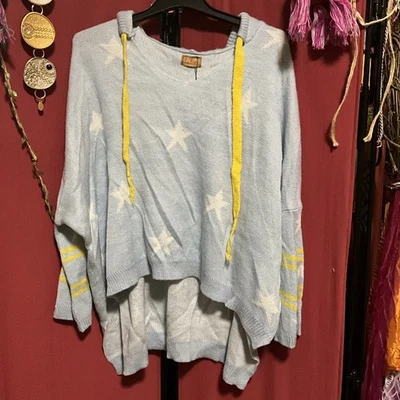 NUEVO CON ETIQUETAS POL Suéter con Capucha Alta Baja Grande PEQUEÑO Foto 1 de 4