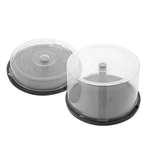2 Stück CD/DVD Aufbewahrungsbox Eimer Große Kapazität Disk Halter für DVDs Spiele - Bild 1 von 12