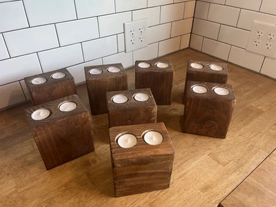 Venta de cierre de inventario, 8 candelabros rústicos Tealight, candelabro occidental Foto 1 de 4