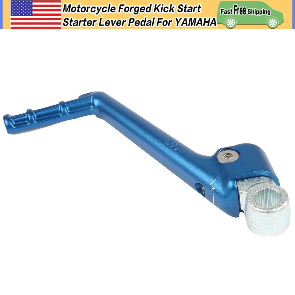 NEW FORGED KICK START STARTER LEVER PEDAL BLUE FOR YAMAHA YZ125 1986-2025 - Imagem 1 de 4