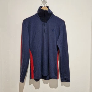 Icebreaker Merino Base Layer Womens Large Blue 260 Quarter Zip Wool Longsleeve - Picture 1 of 9