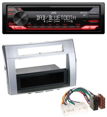 JVC CD DAB USB Bluetooth MP3 Autoradio für Toyota Corolla Verso 2004-2009 silber - Bild 1 von 4