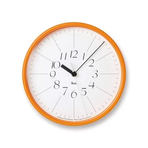 Lemnos Wall Clock Riki Steel Clock Analog Orange WR17-11 OR Lemnos - Picture 1 of 2