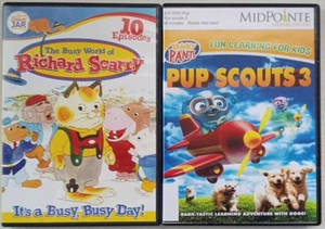 The Busy World of Richard Scarry It's A Busy Busy Day & Pup Scouts 3, 2 Kids DVD - Picture 1 of 13
