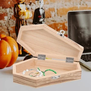 2 Pcs Haustier Urne Baby Halloween-Schmuckbehälter Sarg Süßigkeiten-Boxen - Bild 1 von 12
