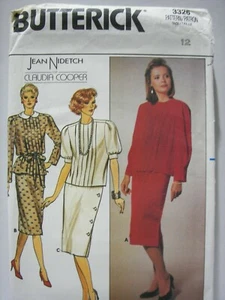 VTG 80's ~ Butterick Pattern #3326 ~ Misses' Dress ~ Size 12 - Picture 1 of 2