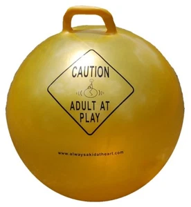New Caution Adult At Play Exercise and Stability Ball with Handle and Pump, 29"  - Picture 1 of 3