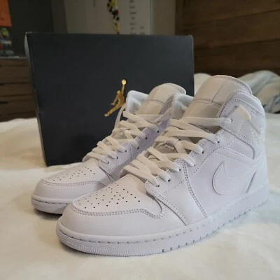 Talla 10 - Air Jordan 1 Blanco Medio Foto 1 de 4