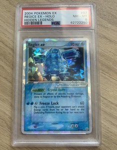 PSA 8 - Pokémon TCG Regice EX Hidden Legends 97/101 - Mint Grade Holo Card 2004
