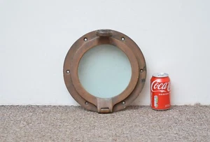 Antique porthole old brass bronze boat ship window 27 cm / 4.2 kg FREE POSTAGE - Picture 1 of 10