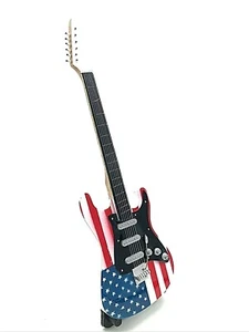 Miniature Fender Standard Stratocaster Guitar - USA Flag (Ornamental) - Picture 1 of 3