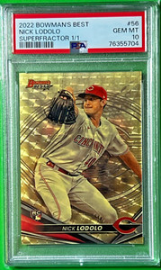 2022 Bowman's Best NICK LODOLO RC Superfractor 1/1 PSA 10 #56 Cincinnati Reds