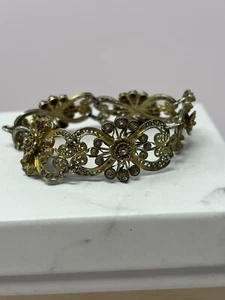 Pulsera de filigrana de plata esterlina dorada de colección - Preciosa - Imagen 1 de 9