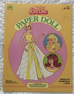BONITA MUÑECA DE PAPEL BARBIE 1981 SIN PERFORAR MATTEL - Imagen 1 de 4