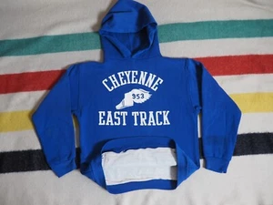 VTG 70s Russell Athletic Wingfoot Track Double Face Blue Hoodie Sweatshirt M - Picture 1 of 13