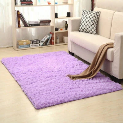 Cozy Shag Rug Modern Soft Fluffy Solid Area rugs All Sizes and Colors Shaggy - Image 1 of 4