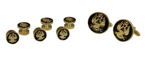 4032016 Scottish Rite 33 Degree Cuff Link Tuxedo Studs Set 33rd Wings Up Masonry - Picture 1 of 1