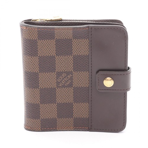 LOUIS VUITTON（LV） Portafoglio LOUIS VUITTON Compact Zip Bif N61668 Damier Canvas Ebene Usato Do