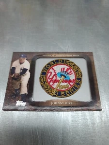 2009 Topps Historical Commemorative PATCH, Johnny Mize, 49 World Series, Patch - Picture 1 of 12