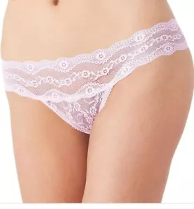 NEW b.tempt'd by Wacoal Women's Lace Kiss Bikini Thong Panty Winsome Orchid, XL - Picture 1 of 2