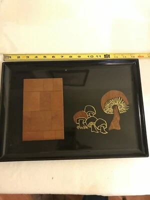 Vintage MCM Cou toc Serving Platter With Cutting Board- Mushrooms  - Image 1 of 4