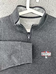 Maglione Pullover Vineyard Vines Uomo Taglia XL 1/4 Zip Grigio World Series LA - Foto 1 di 15