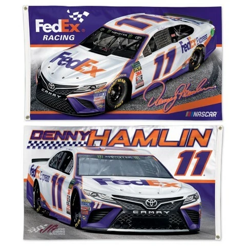 Denny Hamlin 2019 Wincraft #11 Fed Ex Express 3' x 5' Double Sided Flag Cover