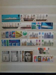 GREAT BRITAIN 1969 COMMEMORATIVE STAMPS YEAR SET MNH MINT 8 x SETS 33 x STAMPS - Picture 1 of 1