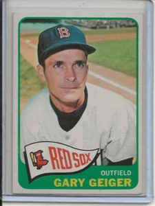1965 Topps Baseball Card Gary Geiger O/F Boston Red Sox Near Mint # 452 - Picture 1 of 2