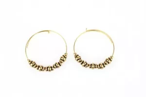 Alex and Ani 127429 Endless Hoop Rafaelian Gold Earrings $58 - Picture 1 of 1