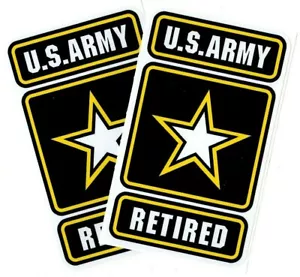 # 2 - US Army Abziehbilder im Ruhestand | Größe 1,6 breit x 2,8" hoch | Outdoor robust - Bild 1 von 4