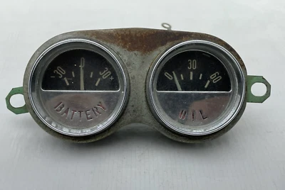 1956 1957 Chevrolet Corvette Battery & Oil Pressure Dash Gauge Cluster Housing - Image 1 of 4