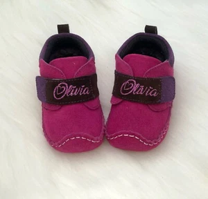 Baby Girl Customized Boots Baby Leather Soft Sole First Walking Shoes Moccasins - Picture 1 of 7