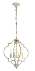 Chandelier Pendant Weathered Dove Modern Foyer Kitchen Island or Dining Room 16" - Picture 1 of 8