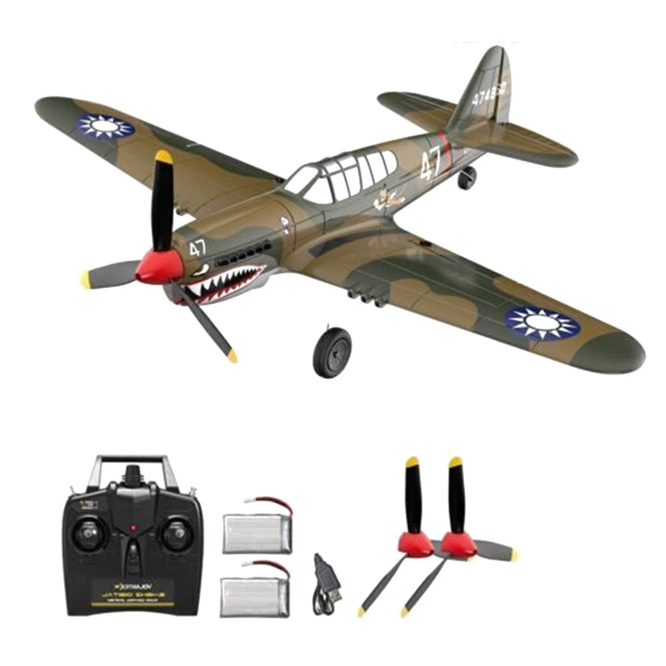 VOLANTEX P40 RC Airplane 4CH Fighter 6Axis Gyro 2.4G 400mm Wing Remote Plane Toy - Image 1 of 4