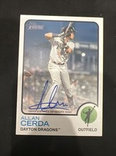 2022 Topps Heritage Allan Cerda Rookie RC Auto On-Card Cincinnati Reds