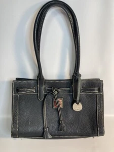 Dooney & Bourke Schultertasche schwarz Pebbled Leder - Bild 1 von 12