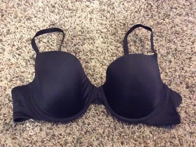 Sujetador Camiseta DKNY Sin Costuras Micro Cable 36B Negro Usado en Excelente Condición Foto 1 de 4