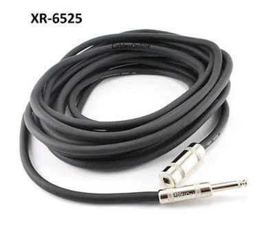 Cable de extensión de audio de altavoz de 25 pies mono 1/4 pulgadas (6,3 mm) macho a hembra, XR-6525 Foto 1 de 3