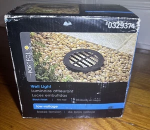 Portolio Low Voltage Landscape Well Light #0329374 Black Finish Louvered Cover - Picture 1 of 3