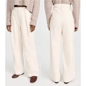 MOTHER High Waisted Tunnel Vision Pleated Pants Women Size 26 Faux Leather NWOT - Picture 1 of 10