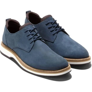 Derby uomo Osborn in pelle Cole Haan nuovi con etichette, blu - taglia 9,5 - Foto 1 di 6