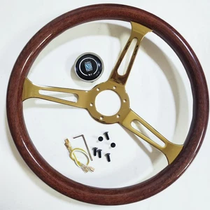 NARDI Mahogany Steering Wheel ND Classic 380 mm 15” Gold Aluminum - Picture 1 of 4