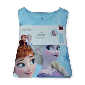 Disney Frozen Blue Pajama Set Girls 6-6X - Picture 1 of 2