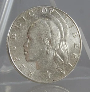 Liberia 1962 One Dollar Silver Coin C3903 - Picture 1 of 2