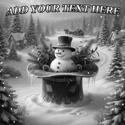 Christmas Laser Engraved Frosty the Snowman Wood Plaque 10x10 Personalized Gift - Image 1 of 4