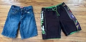 LEVI’S Boys Jean Shorts Size 6 and Nickelodeon TMNT Swim Trunks - Picture 1 of 9