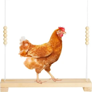 Natural Wood Chicken Swings Durable Poultry Toy NEW Swing Toys Pet Supplies - Picture 1 of 5